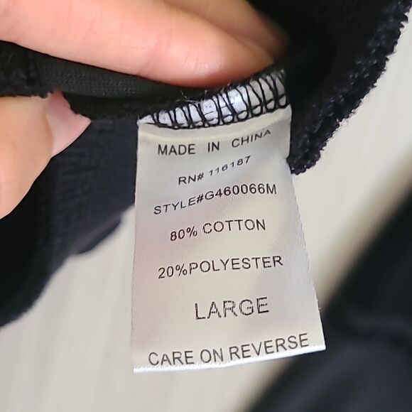 Black Velvet Velour Tracksuit Hooded Jacket Size Large Y2K Hoodie Soft Full Zip - Picture 4 of 5